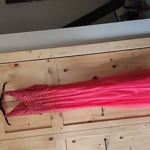 Coral color cocktail dress nwt